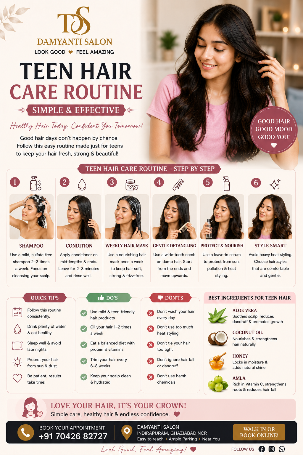 Teen Hair Care Routine — Simple & Effective
