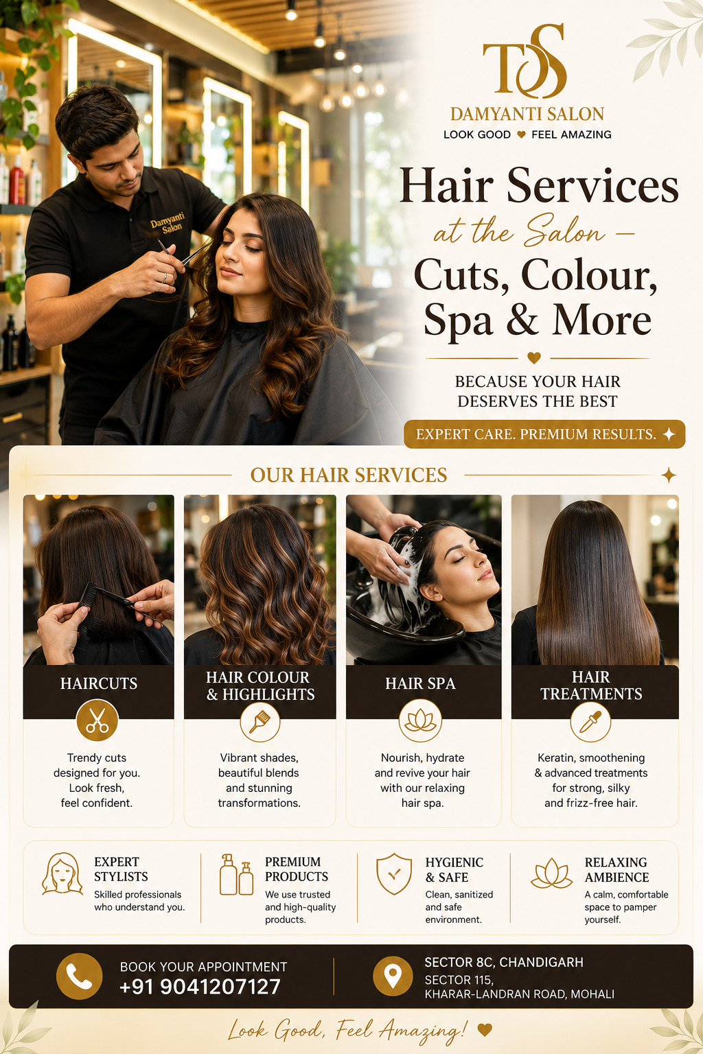 Hair Services at the Salon — Cuts, Colour, Spa & More | Damyanti