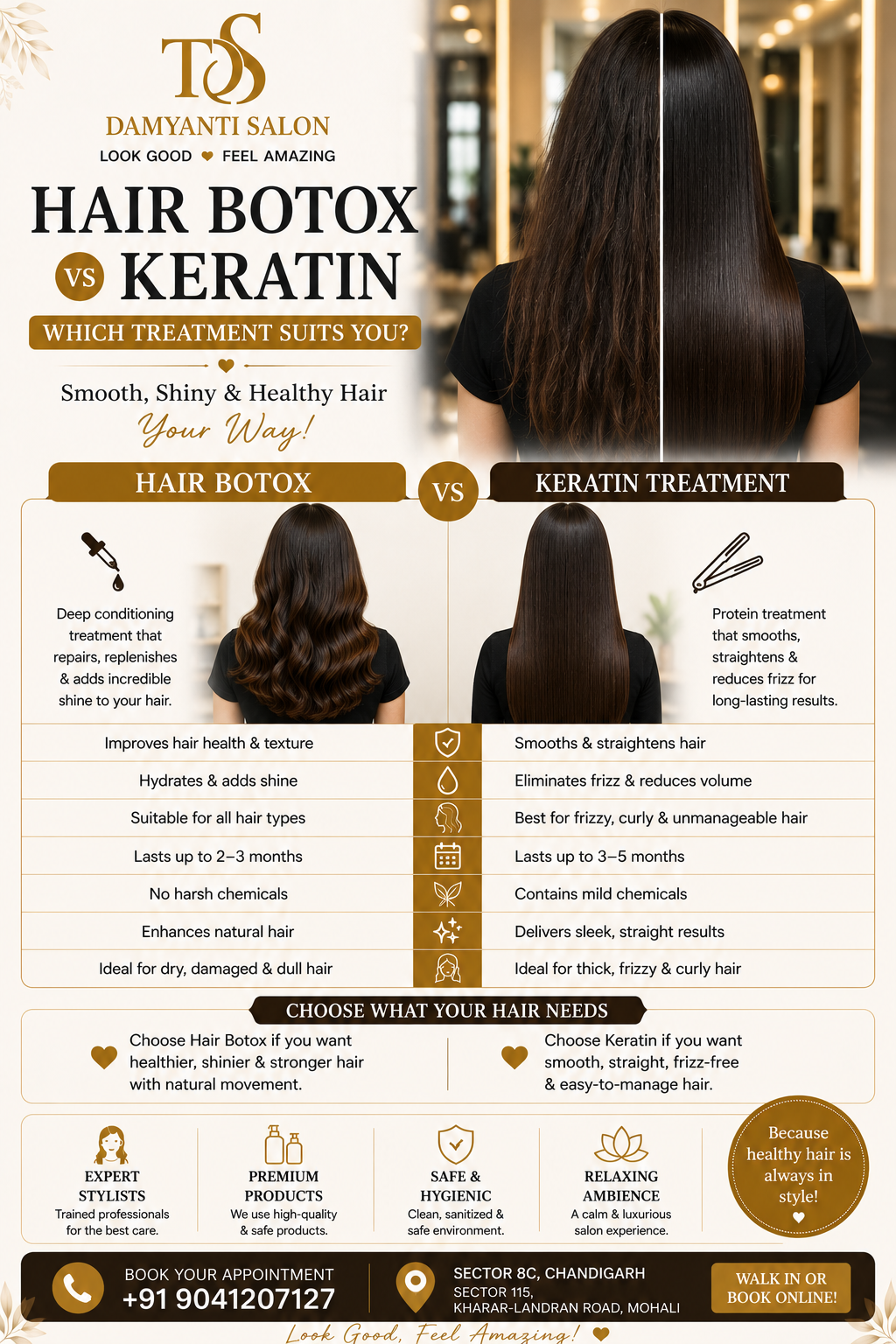 Hair Botox vs Keratin — Which Treatment Suits You? | Mohali