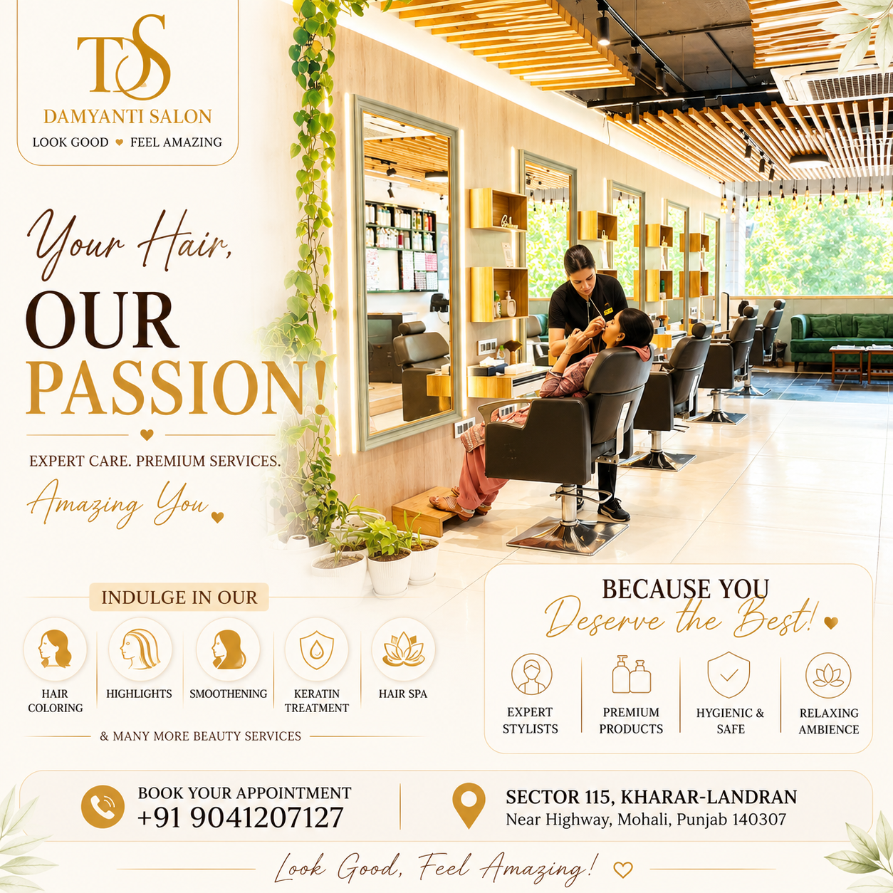 Sector 8 Salon Chandigarh — Damyanti Salon Madhya Marg